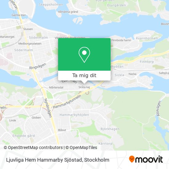 Ljuvliga Hem Hammarby Sjöstad karta