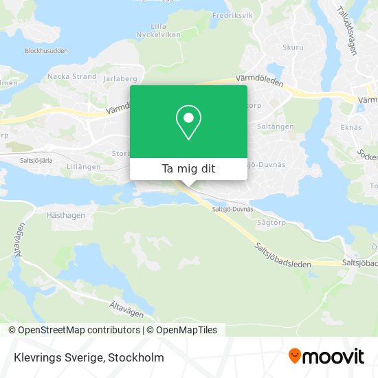 Klevrings Sverige karta