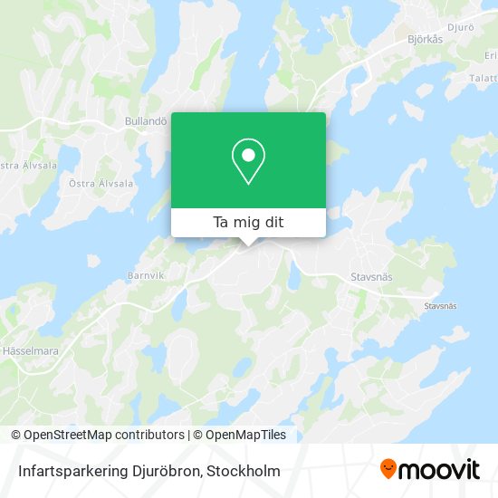 Infartsparkering Djuröbron karta