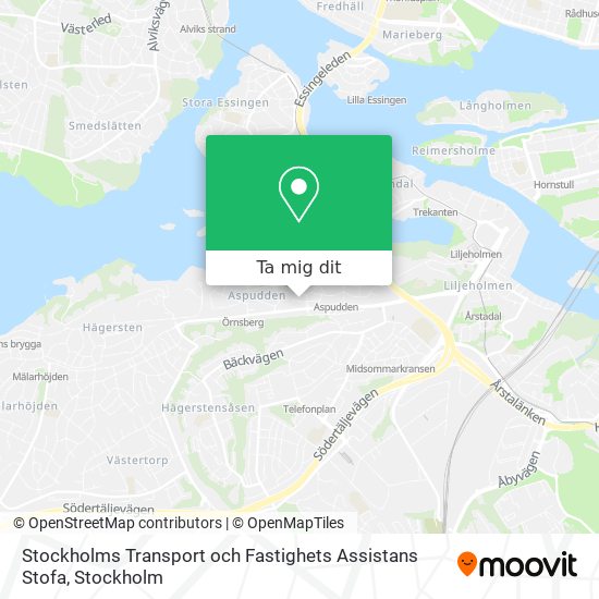 Stockholms Transport och Fastighets Assistans Stofa karta
