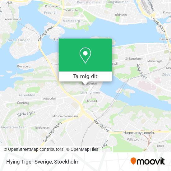 Flying Tiger Sverige karta