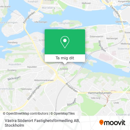 Västra Söderort Fastighetsförmedling AB karta