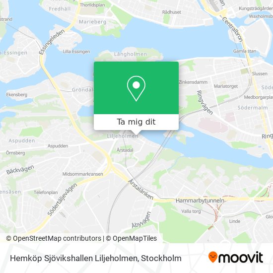 Hemköp Sjövikshallen Liljeholmen karta