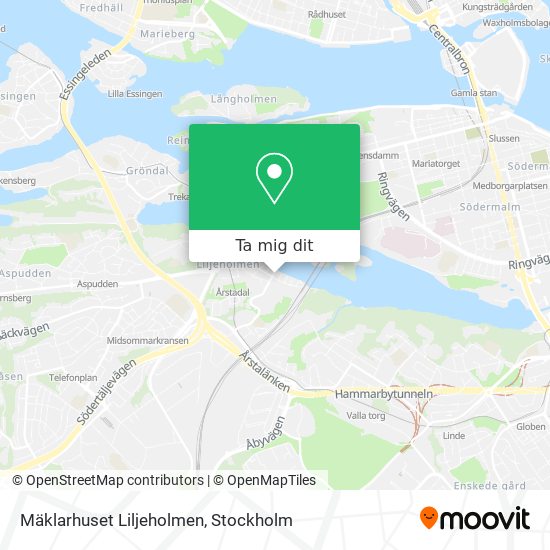 Mäklarhuset Liljeholmen karta