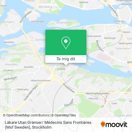 Läkare Utan Gränser/ Médecins Sans Frontières (Msf Sweden) karta
