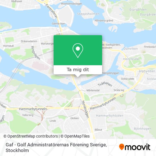 Gaf - Golf Administratörernas Förening Sverige karta