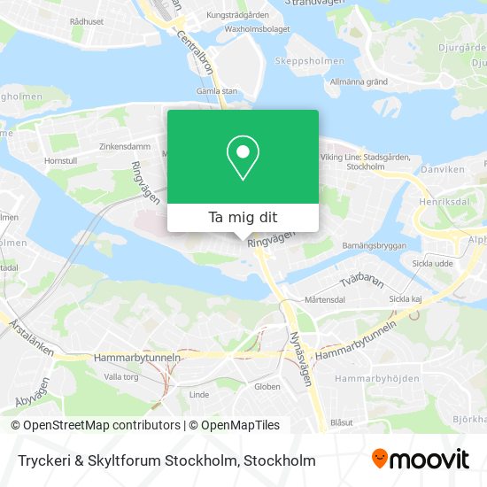 Tryckeri & Skyltforum Stockholm karta