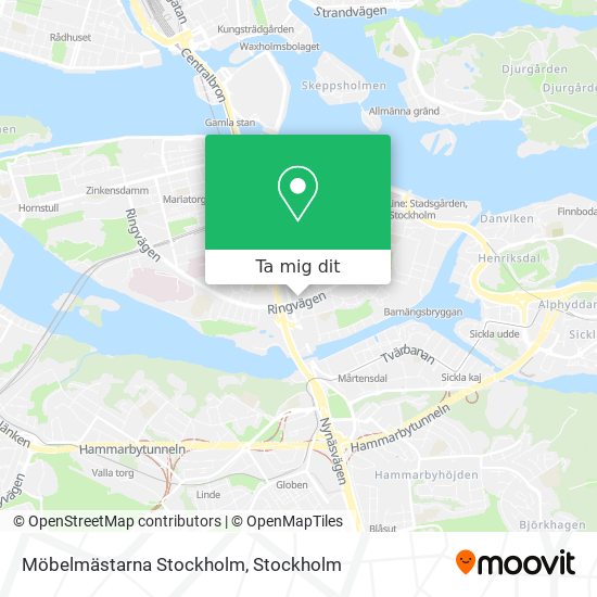 Möbelmästarna Stockholm karta