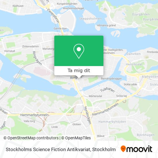 Stockholms Science Fiction Antikvariat karta