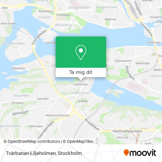 Tvärbanan-Liljeholmen karta