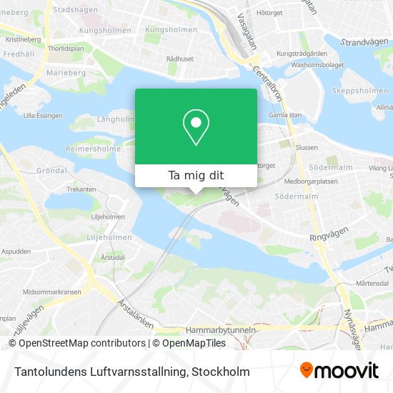 Tantolundens Luftvarnsstallning karta