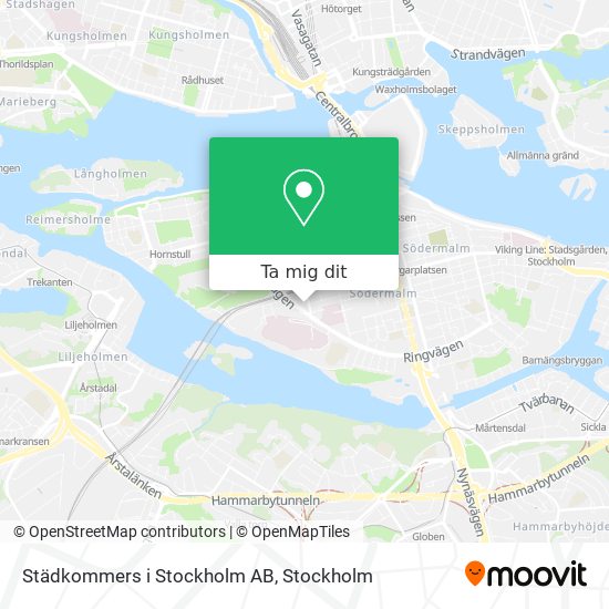 Städkommers i Stockholm AB karta