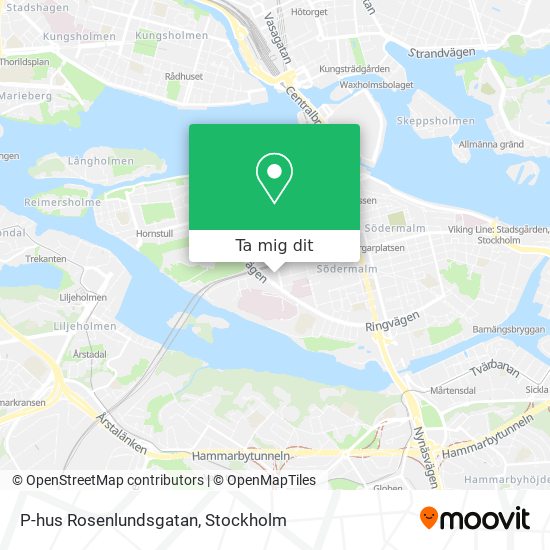 P-hus Rosenlundsgatan karta