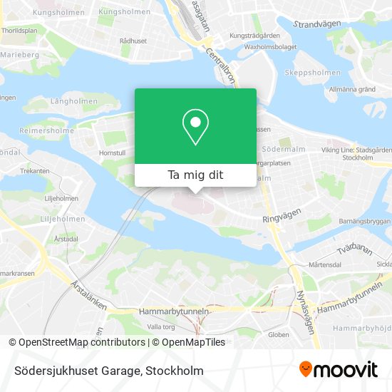 Södersjukhuset Garage karta