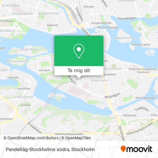Pendeltåg-Stockholms södra karta