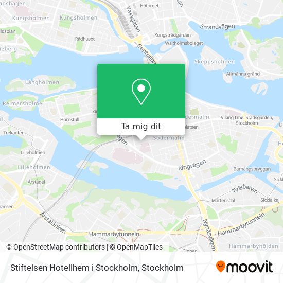 Stiftelsen Hotellhem i Stockholm karta