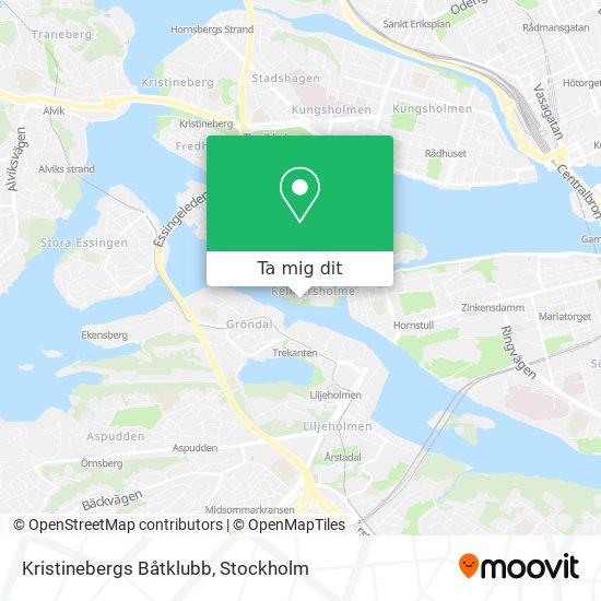 Kristinebergs Båtklubb karta