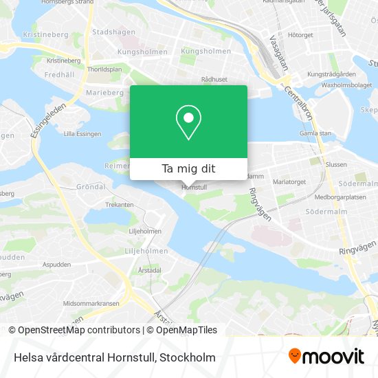 Helsa vårdcentral Hornstull karta