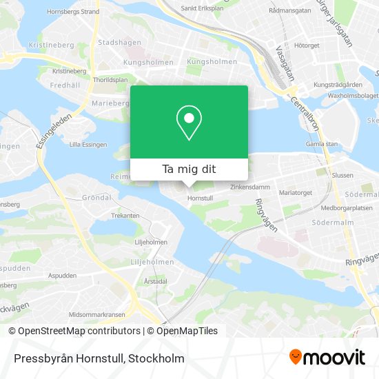 Pressbyrån Hornstull karta