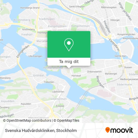 Svenska Hudvårdskliniken karta