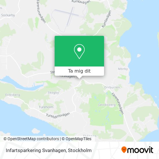 Infartsparkering Svanhagen karta