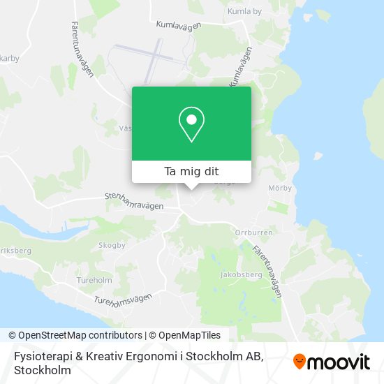 Fysioterapi & Kreativ Ergonomi i Stockholm AB karta