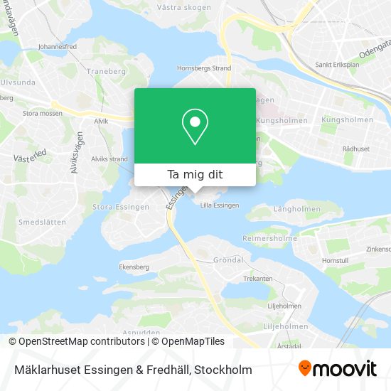 Mäklarhuset Essingen & Fredhäll karta