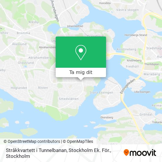 Stråkkvartett i Tunnelbanan, Stockholm Ek. För. karta