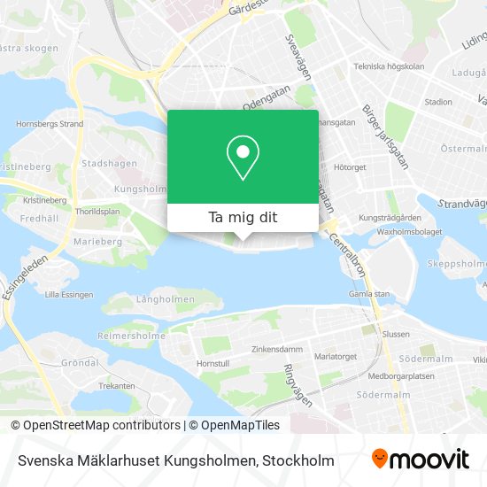 Svenska Mäklarhuset Kungsholmen karta