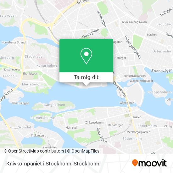 Knivkompaniet i Stockholm karta