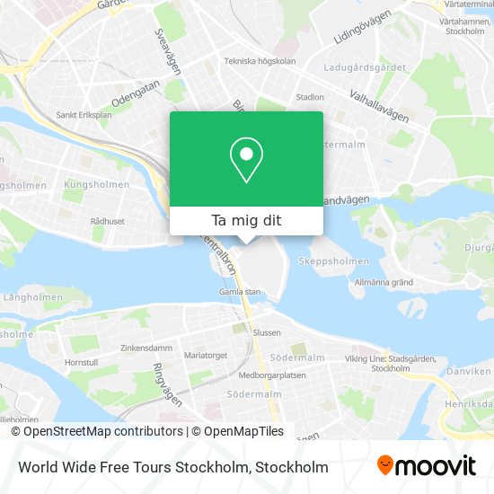 World Wide Free Tours Stockholm karta