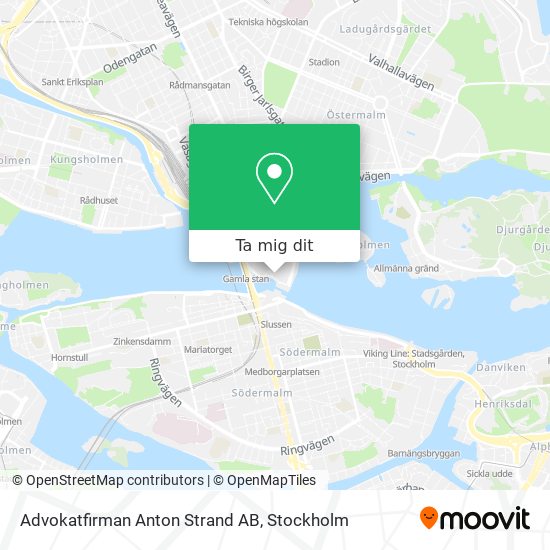 Advokatfirman Anton Strand AB karta