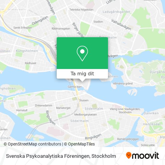 Svenska Psykoanalytiska Föreningen karta