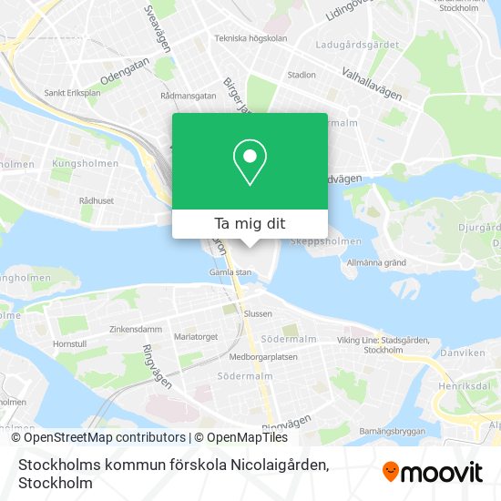 Stockholms kommun förskola Nicolaigården karta