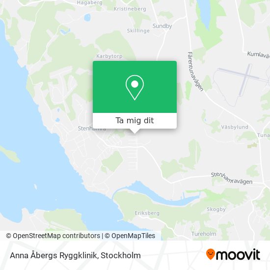 Anna Åbergs Ryggklinik karta