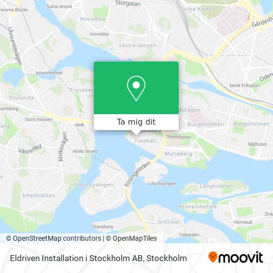 Eldriven Installation i Stockholm AB karta