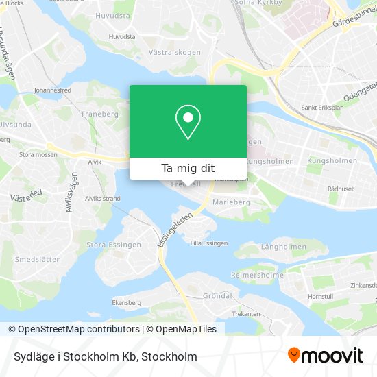 Sydläge i Stockholm Kb karta