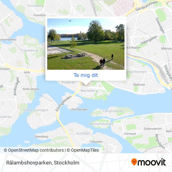 Rålambshovparken karta