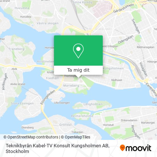 Teknikbyrån Kabel-TV Konsult Kungsholmen AB karta