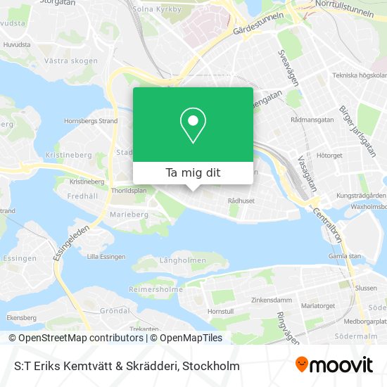 S:T Eriks Kemtvätt & Skrädderi karta