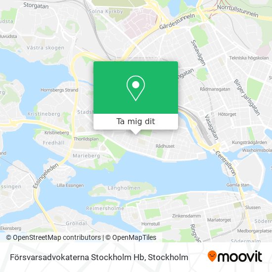 Försvarsadvokaterna Stockholm Hb karta