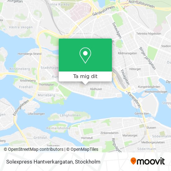 Solexpress Hantverkargatan karta