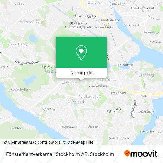 Fönsterhantverkarna i Stockholm AB karta
