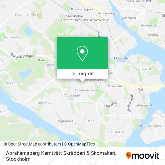 Abrahamsberg Kemtvätt Skrädderi & Skomakeri karta