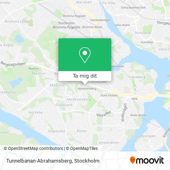 Tunnelbanan-Abrahamsberg karta