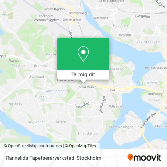 Rannelids Tapetserarverkstad karta