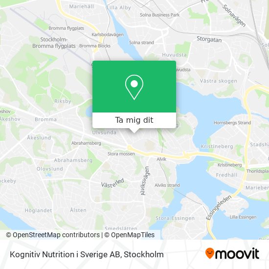 Kognitiv Nutrition i Sverige AB karta