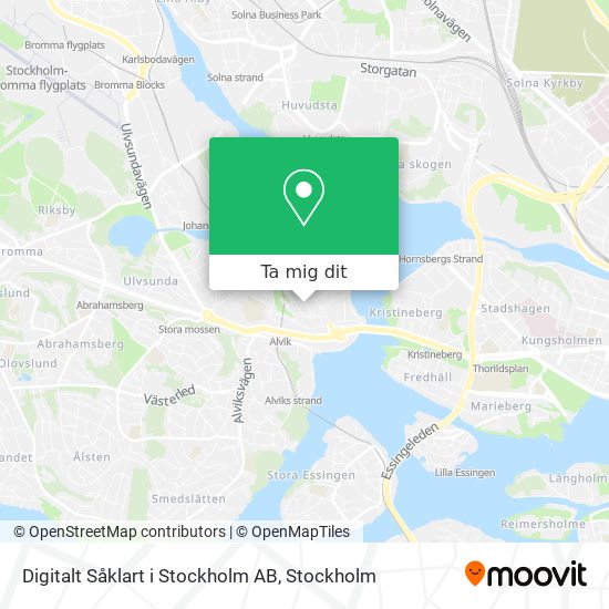 Digitalt Såklart i Stockholm AB karta