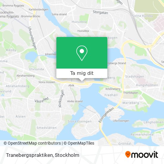 Tranebergspraktiken karta