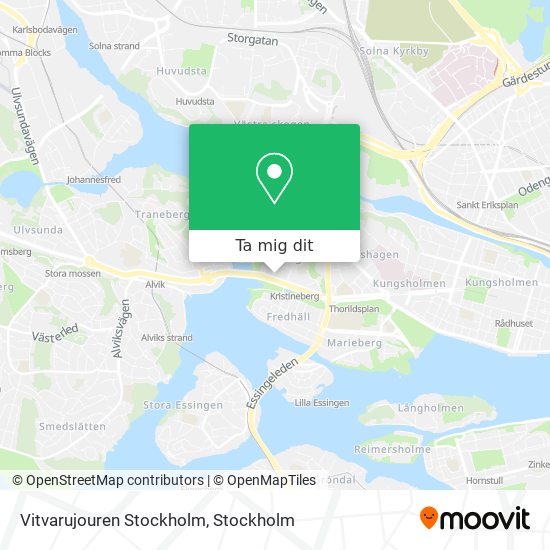 Vitvarujouren Stockholm karta